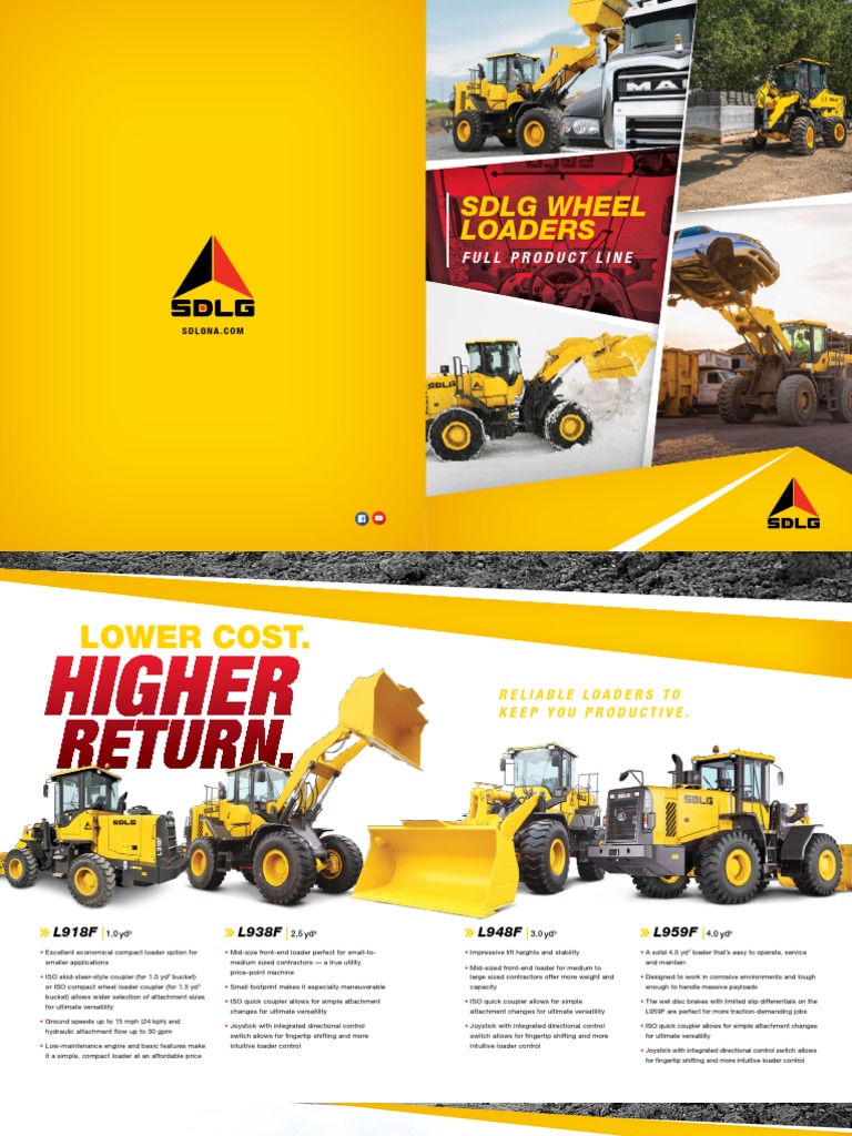 SDLG Wheel Loaders Product Overview | PDF | Loader (Equipment) | Motor ...