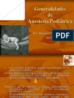 Anestesia Pediátrica: Generalidades y Consideraciones