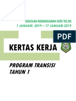 Kertas Kerja Program Transisi Tahun 1 2019