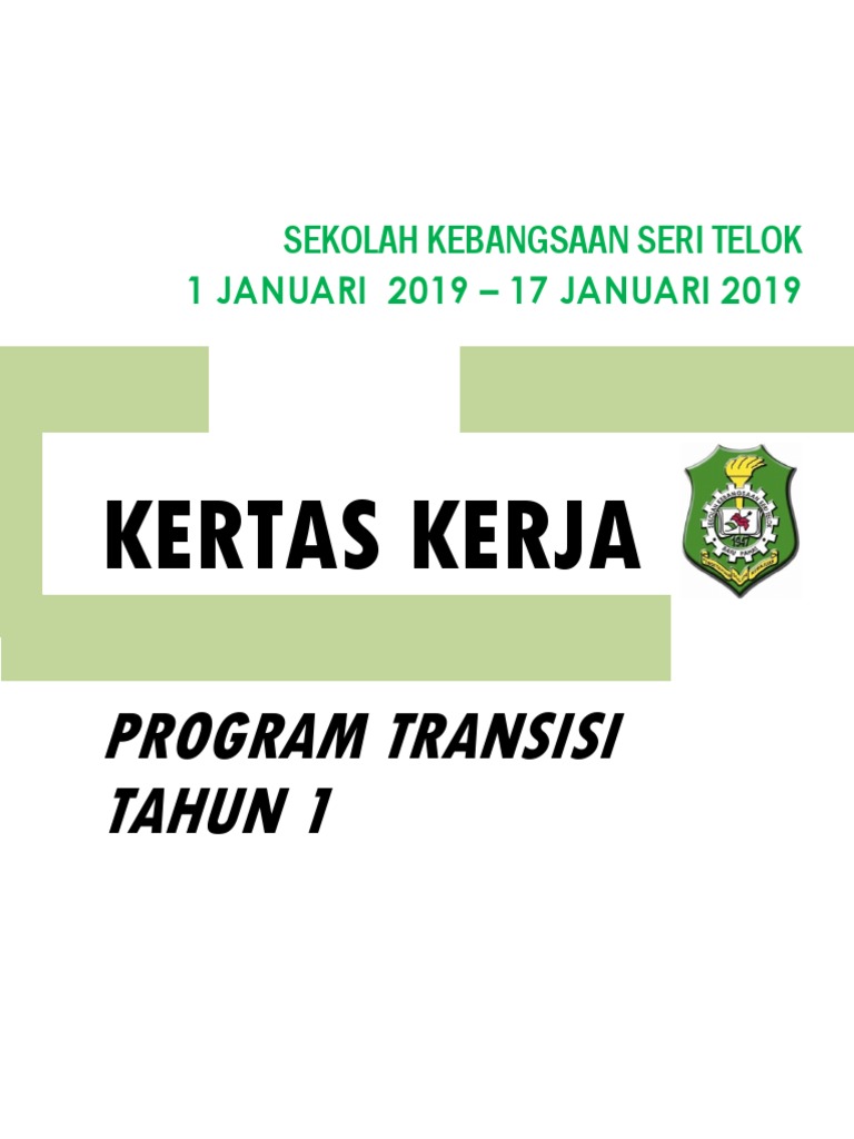 Program Transisi Tahun 1 SK Seri Telok | PDF