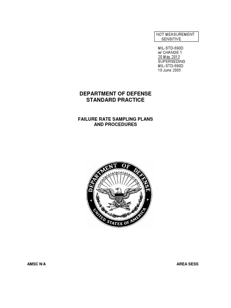 MIL-STD-690D Failure Rate Procedures | PDF | Reliability Engineering ...