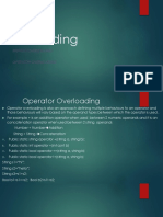 Overloading: Method Overloading Operator Overloading