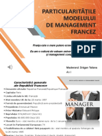 Particularitățile Modelului de Management Din Franta