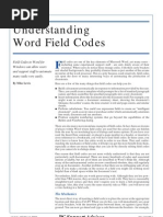 word field codes