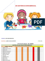 Control de Asistencia Diario Por Meses Editable