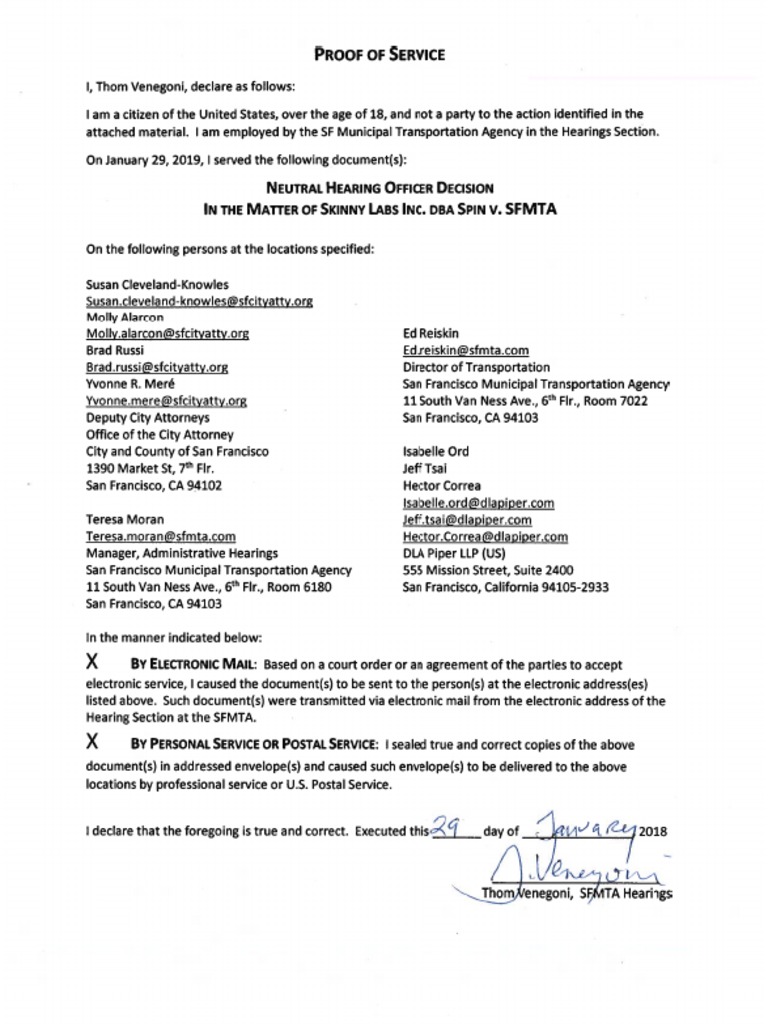 Skinny Labs V SFMTA Appeal Hearing Decision PDF