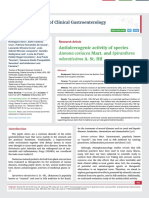 Antiulcerogenic Activity of Species Annona Coriacea Mart and Spiranthera Odoratissima A ST Hil