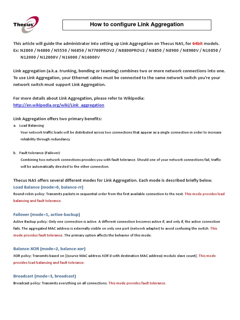 Configuring NAS Link Aggregation Benefits | PDF | Load Balancing ...