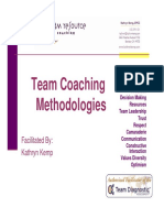 Team Coaching Methodologies: Facilitated By: Kathryn Kemp