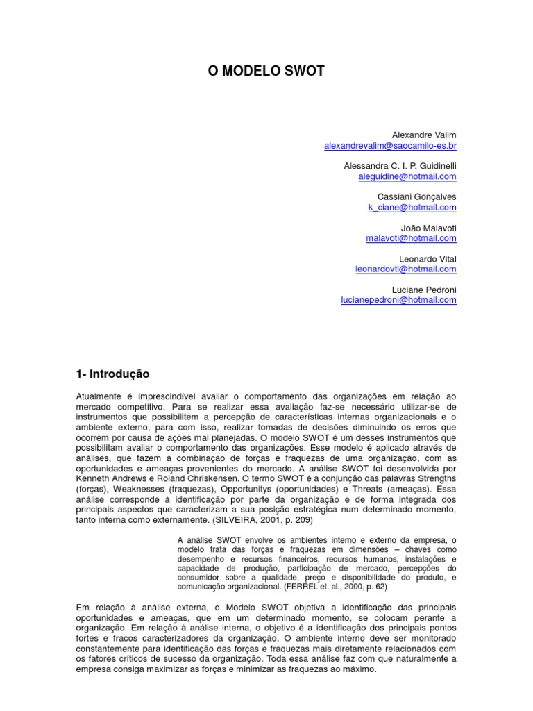 Analise Swot | PDF