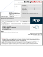 Confirmation For Booking ID # 269166784 Check-In March 31 2018