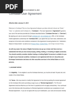 Coinbase User Agreement As of January 31 2019