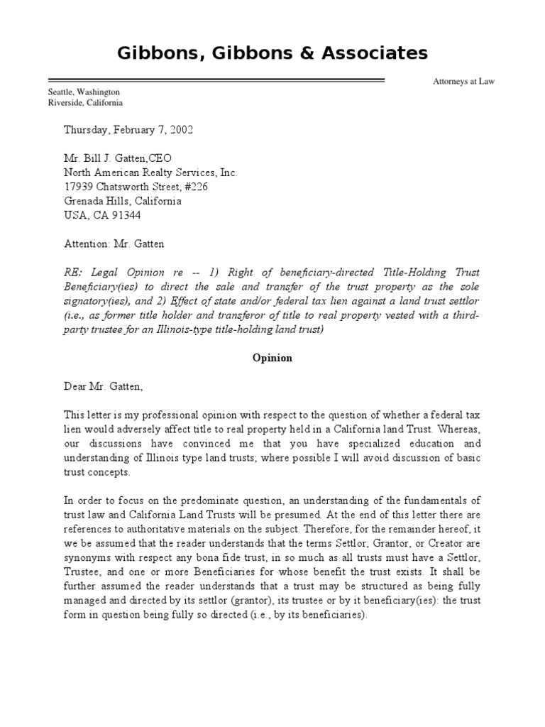 Letter of opinion sample picture