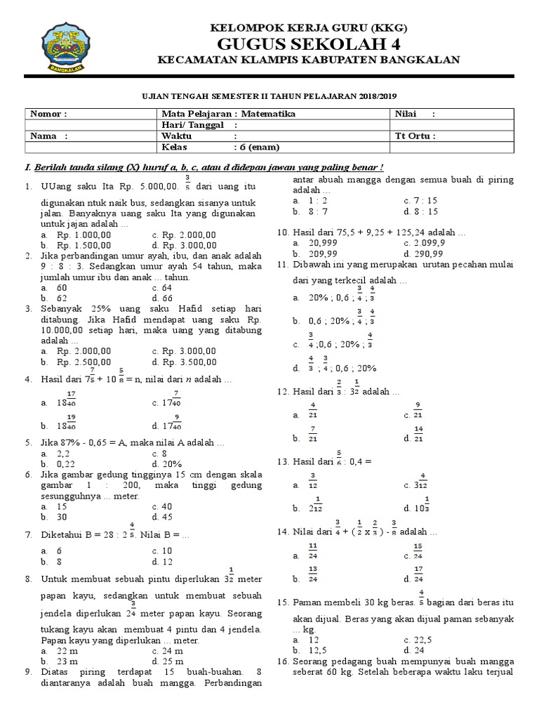 Contoh Soal Perbandingan Umur Ayah Dan Anak Contoh Soal