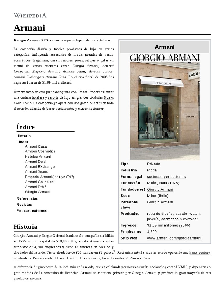 emporio armani wikipédia