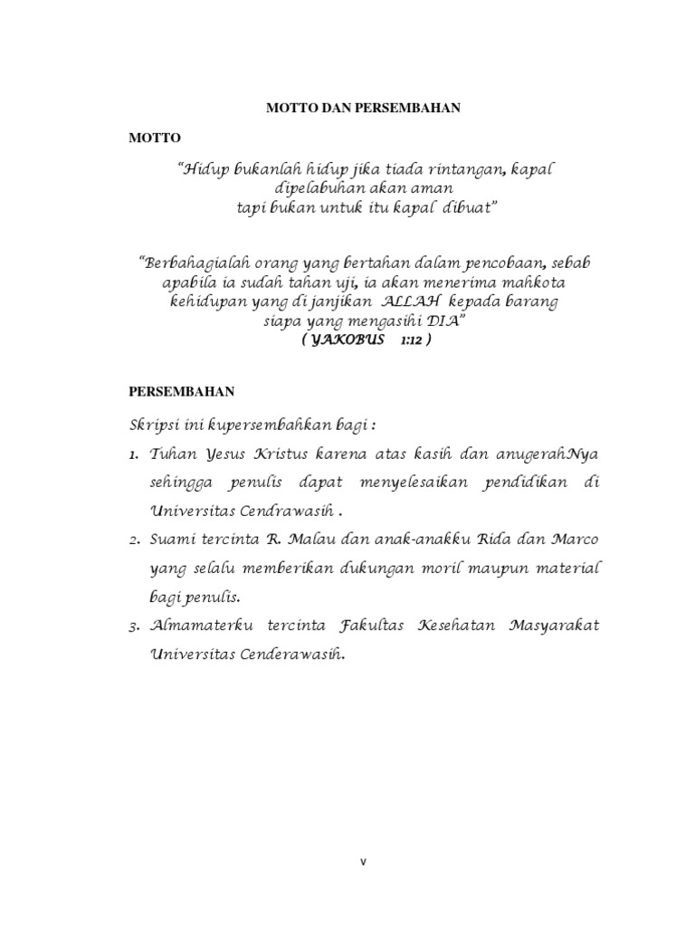 Motto Dan Persembahan