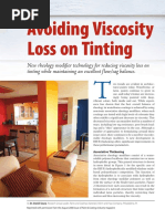 Acrysol Viscosity Loss