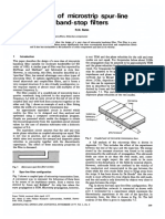 IEE Journal on Microwaves Optics and Acoustics Volume 1 Issue 6 1977 [Doi 10.1049%2Fij-Moa%3A19770029] Bates, R.N. -- Design of Microstrip Spur-line Band-stop Filters