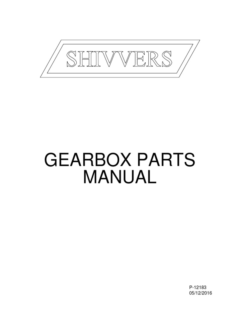 Gearbox Parts Manual PDF Transmission (Mechanics) Bearing