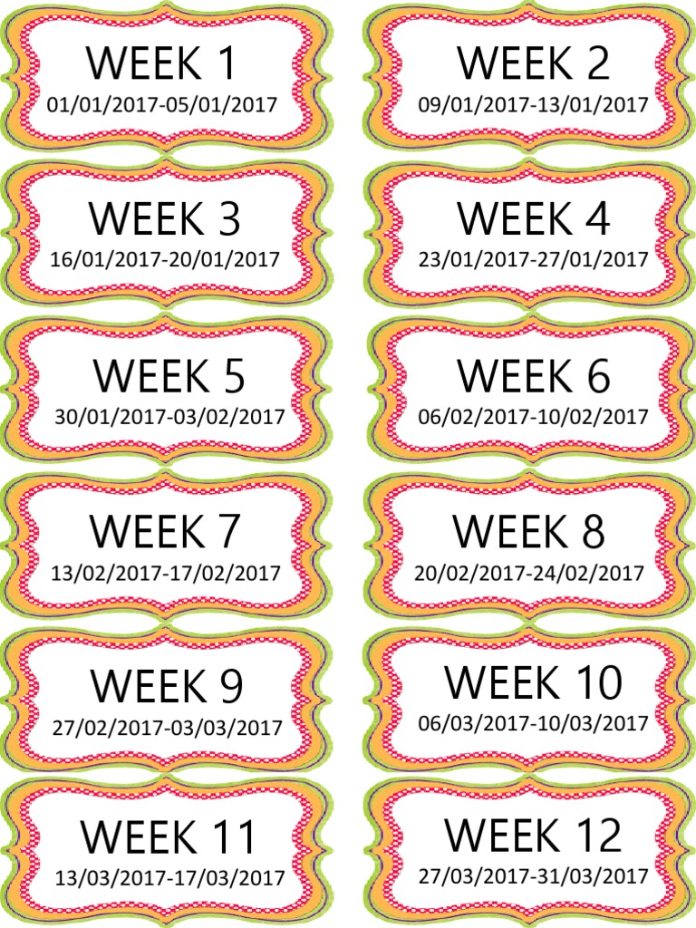 Week 1 Week 3 Week 4 Week 6 Week 5 Week 2 | PDF | Art
