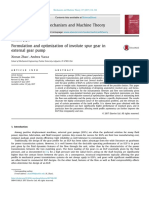 Formulation and Optimization of Involute Spur Gear in External Gear Pump