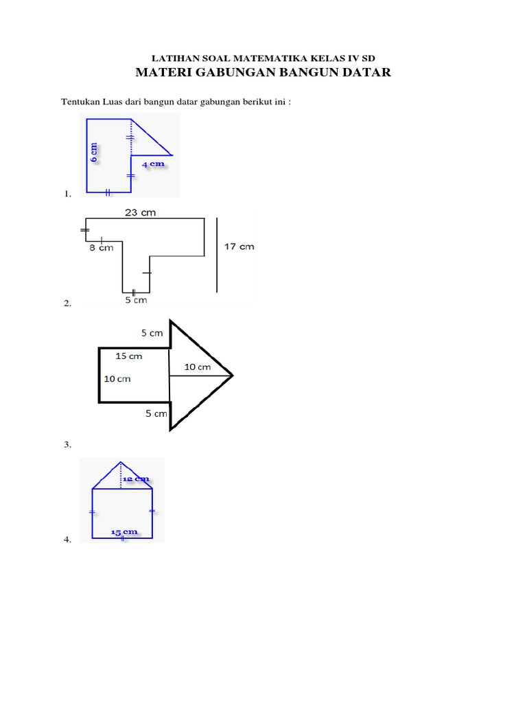 Contoh Soal Bangun Datar Gabungan Dan Jawabannya Kelas 4 Sd - Jawaban Buku