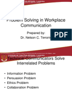 Lecture 2 Problem Solving in Workplace Communication