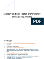 Etiology and Risk Factor of Deficiency and Aplastic