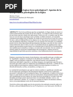 Son Las Leyes Logicas Leyes Psicologicas