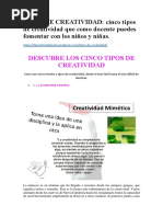 Tipos de Creatividad