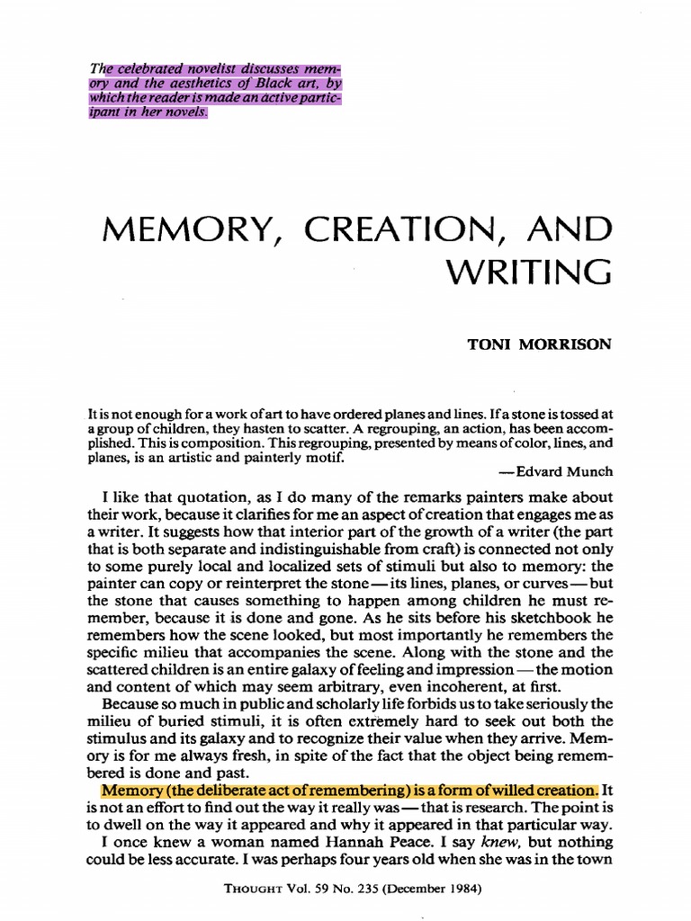 Memory and Creation in Black Art | PDF | Narrative | Forgiveness