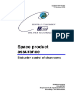 Space Product Assurance: Bioburden Control of Cleanrooms