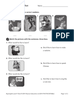 Level 4 Unit 9 Unit Test: Big English Level 4 Tests © 2014 Pearson Education LTD 2014 PHOTOCOPIABLE Page 1 of 2