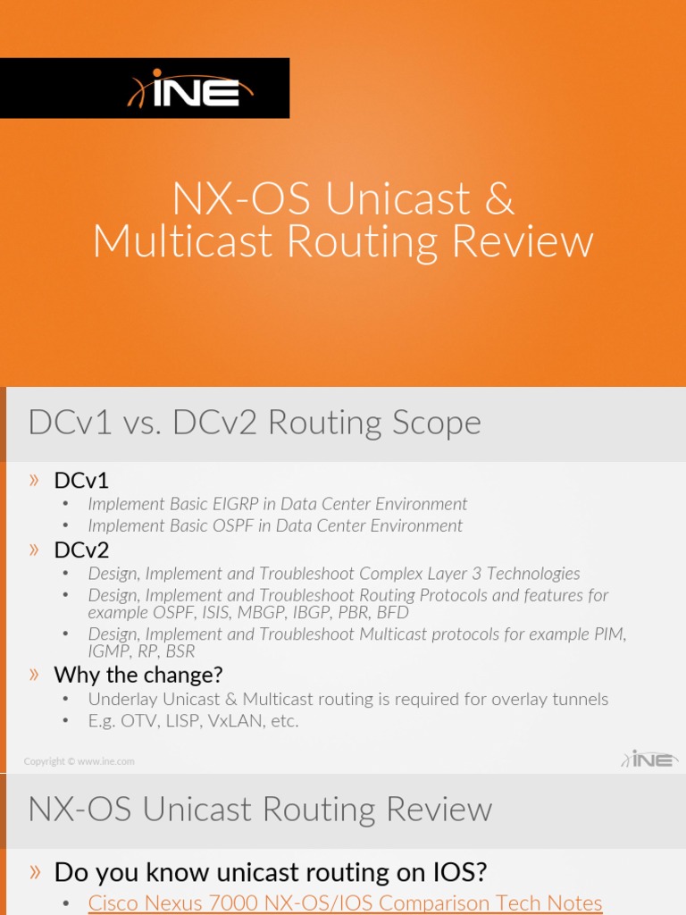 NXOS Unicast & Multicast Routing Review PDF Multicast Routing