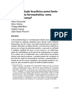 Biodiversidade Brasileira Como Fonte Da Inovação Farmacêutica: Uma Nova Esperança?