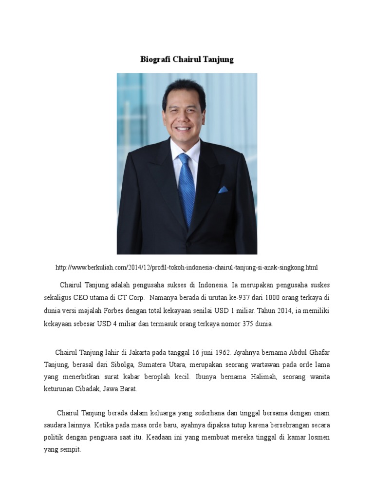 Biografi Chairul Tanjung | PDF