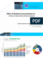 Effect of Biodiesel Concentration On: Corrosion of Carbon Steel by Serratia Marcescens