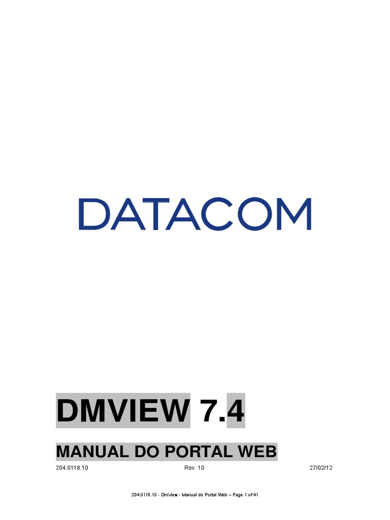 DmView Manual Do Portal Web PDF | PDF | Rede de computadores | Thread ...