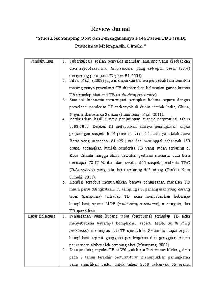 contoh jurnal tentang literature review