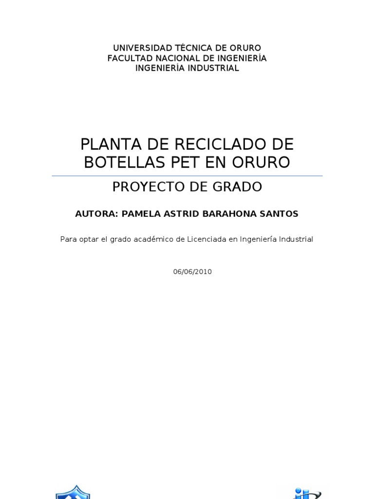 Proyecto de Reciclaje de Botellas PET | PDF