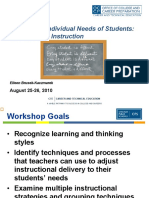 Meeting The Individual Needs of Students: Differentiated Instruction