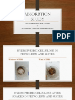 Absorbtion Study: Cellulose Without Mtms Coating VS Hydrophobic Cellulose With Mtms Coating
