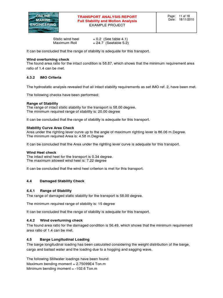 Example - Transport.extended Report 11 | PDF