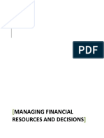 Mannaging Financial Resources and Decisions