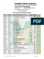 Softball Schedule 2019