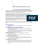 Diagnostic and Statistical Manual of Mental Disorders, Fourth Edition (DSM-IV)