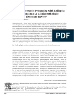 Neurocysticercosis Presenting With Epilepsia Partialis Continua: A Clinicopathologic Report and Literature Review