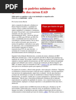 Padrões mínimos de qualidade para a EAD