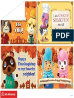 Printable Card AnimalCrossing Thanksgiving