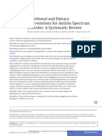 Nutritional and Dietary Interventions for Autism Spectrum Disorder